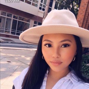 Wool cream Wide Brim Fedora